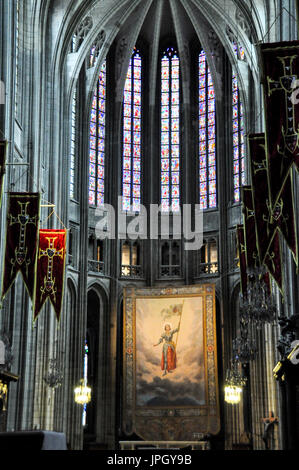 Un arazzo di Giovanna d Arco in La Cathédrale Sainte-Croix d'Orléans, Francia. Foto Stock