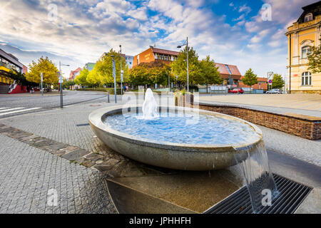 Europa, Repubblica Ceca, Cechia, Central Bohemian Region, Středočesky kraj, Čelákovice, Czelakowitz, Tschelakowitz, città storica piazza principale Foto Stock