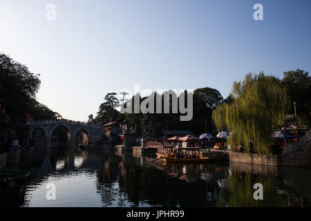 Mercato galleggiante, il Summer Palace, Pechino, Cina Foto Stock