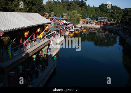 Mercato galleggiante, il Summer Palace, Pechino, Cina Foto Stock