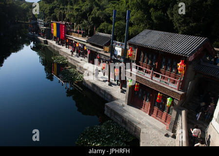 Mercato galleggiante, il Summer Palace, Pechino, Cina Foto Stock