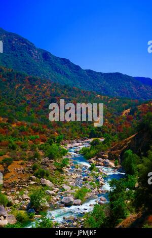 Kaweah River Valley, Sequoia National Park, tre fiumi, Tulare County, California, Stati Uniti Foto Stock