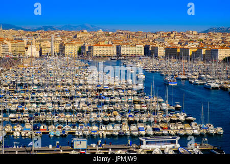 Marsiglia, le Vieux Port, Provenza Francia Foto Stock