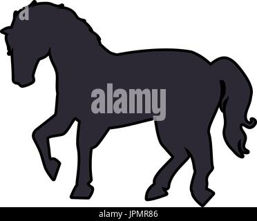 Icona di cavallo immagine su sfondo bianco illustrazione vettoriale Illustrazione Vettoriale