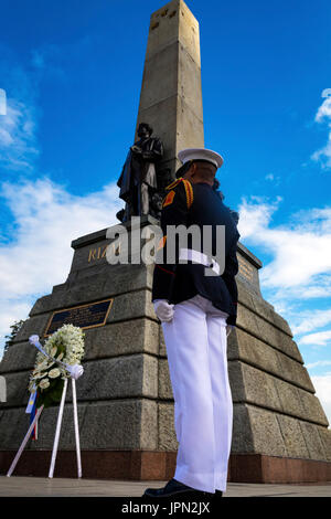 Ghirlanda di cerimonia di posa, Rizal Park di Manila, Filippine Foto Stock