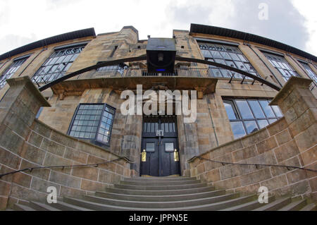 GSA Glasgow School of art prima che il fuoco dettagli Foto Stock