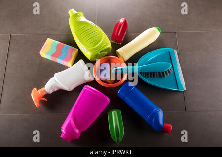 Tema di pulizia. pietra background. vista dall'alto. posto per la tipografia. Foto Stock