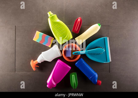 Tema di pulizia. pietra background. vista dall'alto. posto per la tipografia. Foto Stock