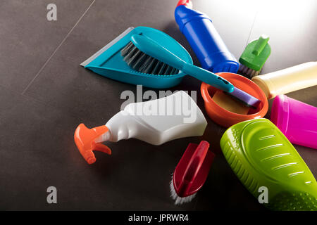 Tema di pulizia. pietra background. vista dall'alto. posto per la tipografia. Foto Stock