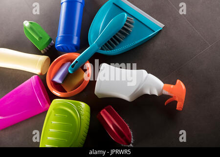 Tema di pulizia. pietra background. vista dall'alto. posto per la tipografia. Foto Stock