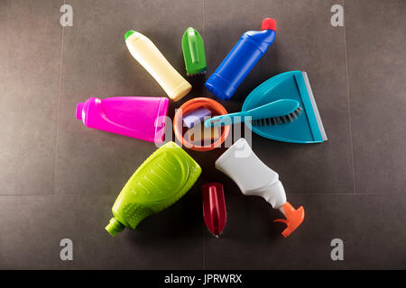 Tema di pulizia. pietra background. vista dall'alto. posto per la tipografia. Foto Stock