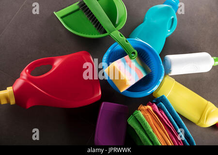 Tema di pulizia. pietra background. vista dall'alto. posto per la tipografia. Foto Stock