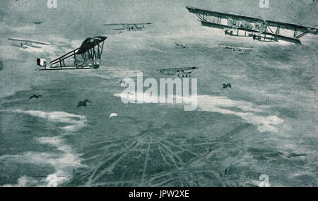 Bombardieri Francesi attaccano karlsruhe, WW1 Foto Stock