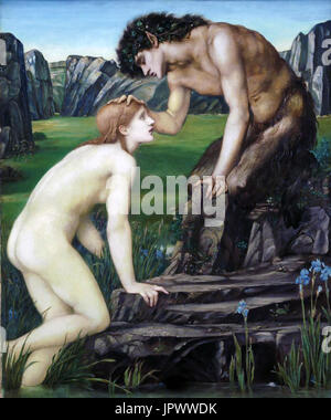 EDWARD BURNE-JONES (1833-1898) artista inglese. "Pan e Psiche' dal 1872 Foto Stock