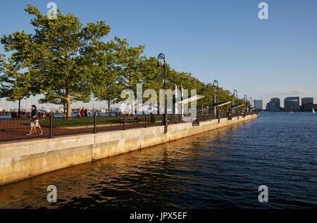 Piers Park al Porto di Boston Waterfront Foto Stock