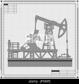 Modello di pompa olio Illustrazione Vettoriale