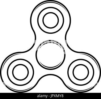 Agitano: spinner giocattolo. Vettore isolato icona. Illustrazione Vettoriale