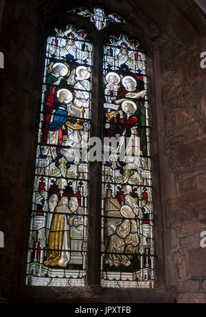Vetrata di San Giles Church, Desborough, Northamptonshire, England, Regno Unito Foto Stock