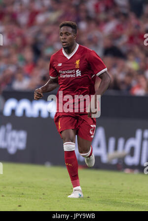 Monaco di Baviera, Germania. 2 agosto, 2017. Divock Origi (Liverpool) Calcio/Calcetto : Audi Cup 2017 partita finale tra Liverpool FC 1(4-5)1 Atletico de Madrid a stadio Allianz Arena di Monaco di Baviera, Germania . Credito: Maurizio Borsari/AFLO/Alamy Live News Foto Stock