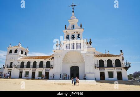 El Rocio Bianco lavato Chiesa cattolica andalusia spagna Foto Stock