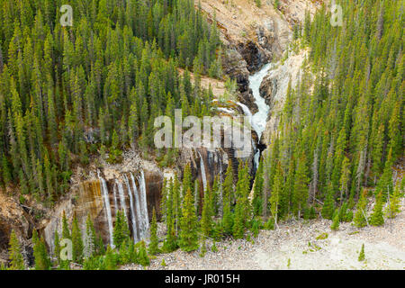 Athabasca River cascate ovest Canada Foto Stock