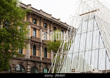 Cantiere expo gate, progetto infopoint Milano Expo 2015 Foto Stock