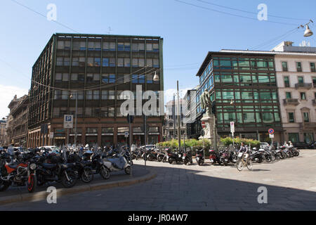 Via Giuseppe Mengoni, Milano Foto Stock