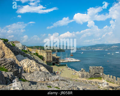 Porto Venere vista aerea Foto Stock