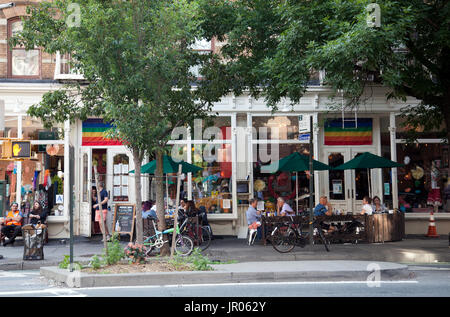 Hudson Street nel Greenwich Village di NY - USA Foto Stock