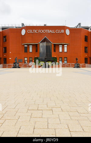 Il cavalletto principale al Celtic Park home di Glasgow Celtic Football Club in Scozia. Lo stadio di calcio è il più grande in Scozia. Foto Stock