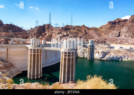 Vista della Diga di Hoover e il Fiume Colorado vicino a Las Vegas Foto Stock