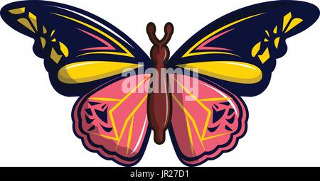 Vagato butterfly icona, stile cartoon Illustrazione Vettoriale