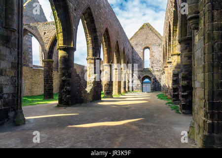 L'Abbaye de Saint-Mathieu Fine-Terre, Brittany (Bretagne), Francia Foto Stock