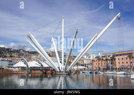 Genova, Italia - 23 giugno 2017 vista di Genova Italia - Porto Antico Foto Stock