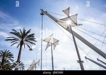 Genova, Italia - 23 giugno 2017 vista di Genova Italia - Porto Antico Foto Stock