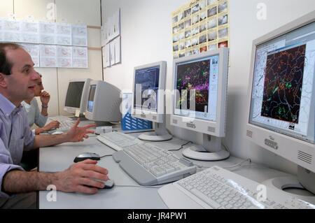 Milano (Lombardia, Italia), ARPA, Agenzia Regionale per la protezione ambientale, operativo camera meteorologici Foto Stock