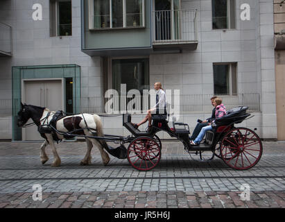 Ghent, Belgio - 26 Giugno 2011: Trasporto sightseeing tour della città di Gand Foto Stock