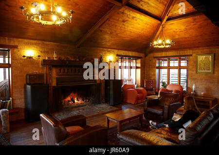 Pass Danseys Coach Inn (1862), Danseys Pass di Central Otago, Isola del Sud, Nuova Zelanda Foto Stock