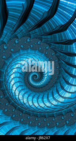 Sfondo a spirale - abstract generati digitalmente immagine Foto Stock