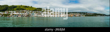 Dartmouth Waterfront e fiume Dart, Devon, Inghilterra, Regno Unito Foto Stock