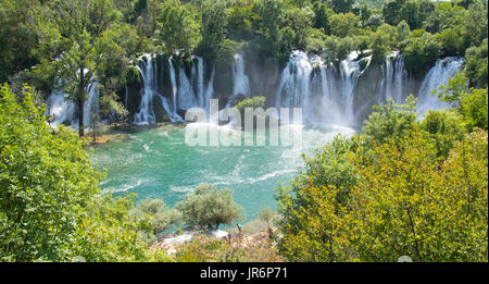 Cascata kravica carsica heartland di Erzegovina in Bosnia ed Erzegovina Foto Stock