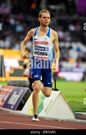 Steve Morris gareggia nel T20 800m al World Para Athletics Championships, London Stadium Foto Stock