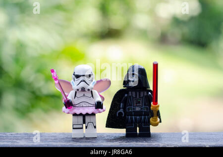 Darth Vader e fiabesco stormtrooper Foto Stock