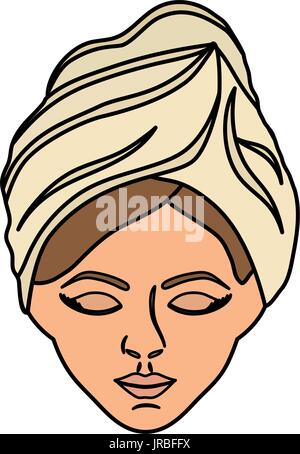 Spa viso femminile Illustrazione Vettoriale