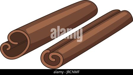 Bastoncini di cannella icona, stile cartoon Illustrazione Vettoriale