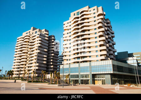 Vista degli edifici moderni a Casablanca - Marocco Foto Stock