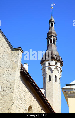 Torre del Municipio di Tallin, Estonia Foto Stock