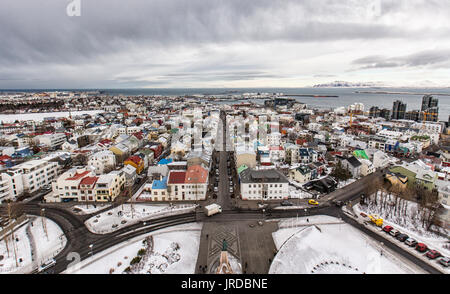 Reykjavik Vista Foto Stock