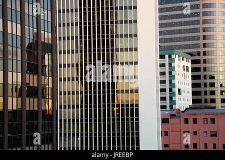 Alto edificio di edifici per uffici, Auckland, Isola del nord, Nuova Zelanda Foto Stock