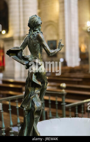 Bronzo rappresentata nella figura di Gesù Cristo, che si trova nella parte anteriore del coro della cattedrale di jaen, Andalusia, Spagna Foto Stock